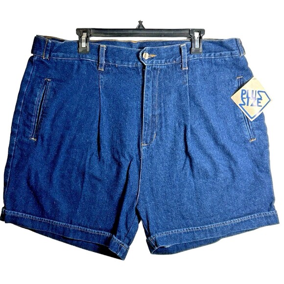 Mississippi River Blues Pants - Mississippi River Blues Denim Jean Pleated Shorts - Women's Plus Size 20 - NEW